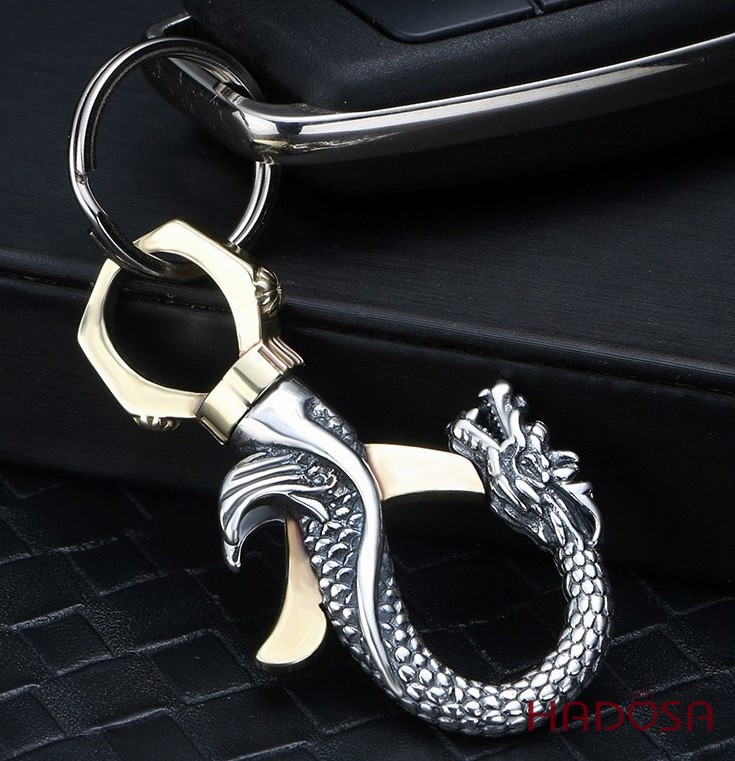 Móc treo bạc Thái hình Rồng