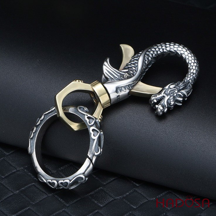 Móc treo bạc Thái hình Rồng