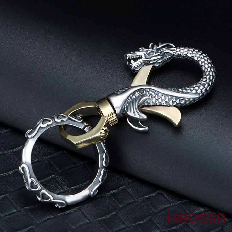 Móc treo bạc Thái hình Rồng