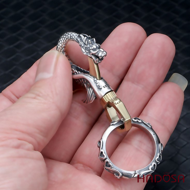 Móc treo bạc Thái hình Rồng