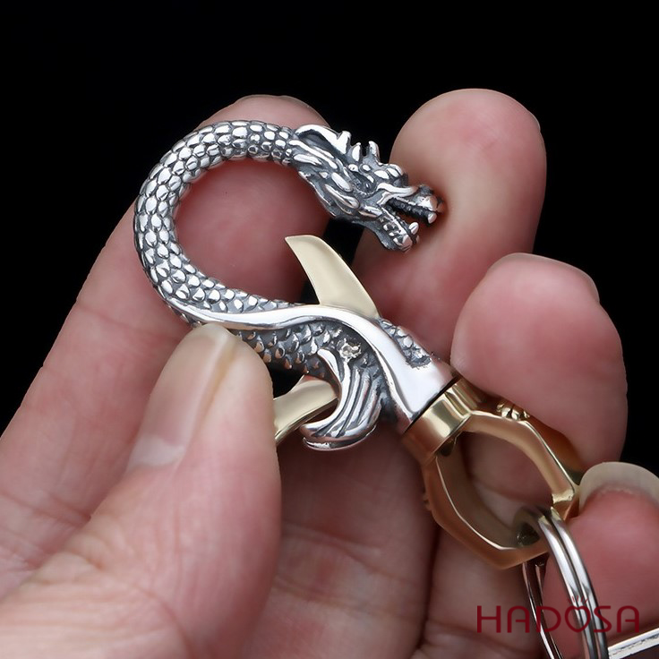 Móc treo bạc Thái hình Rồng