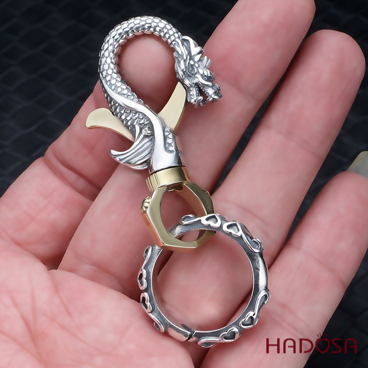 Móc treo bạc Thái hình Rồng