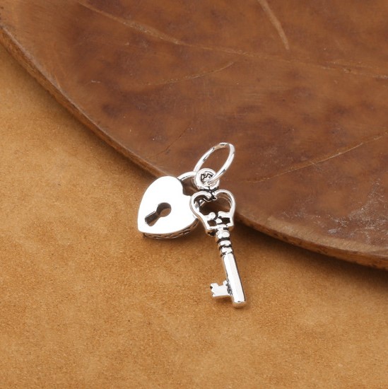 mặt treo ổ chìa tim 19*6mm