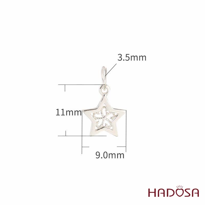Mặt treo ngôi sao, 10*10mm