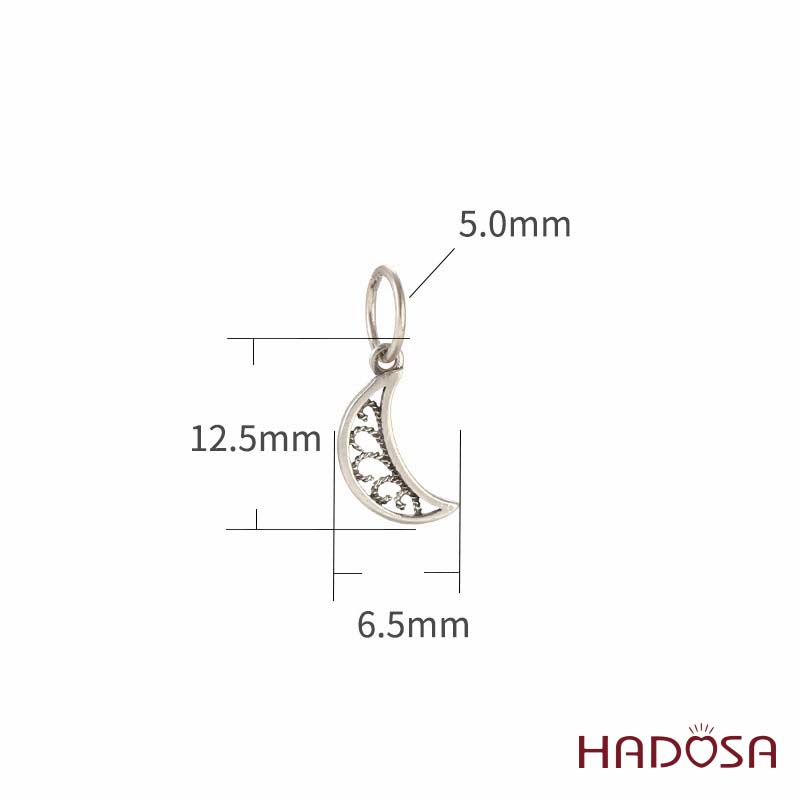 Mặt treo mặt trăng, 7.5*12mm