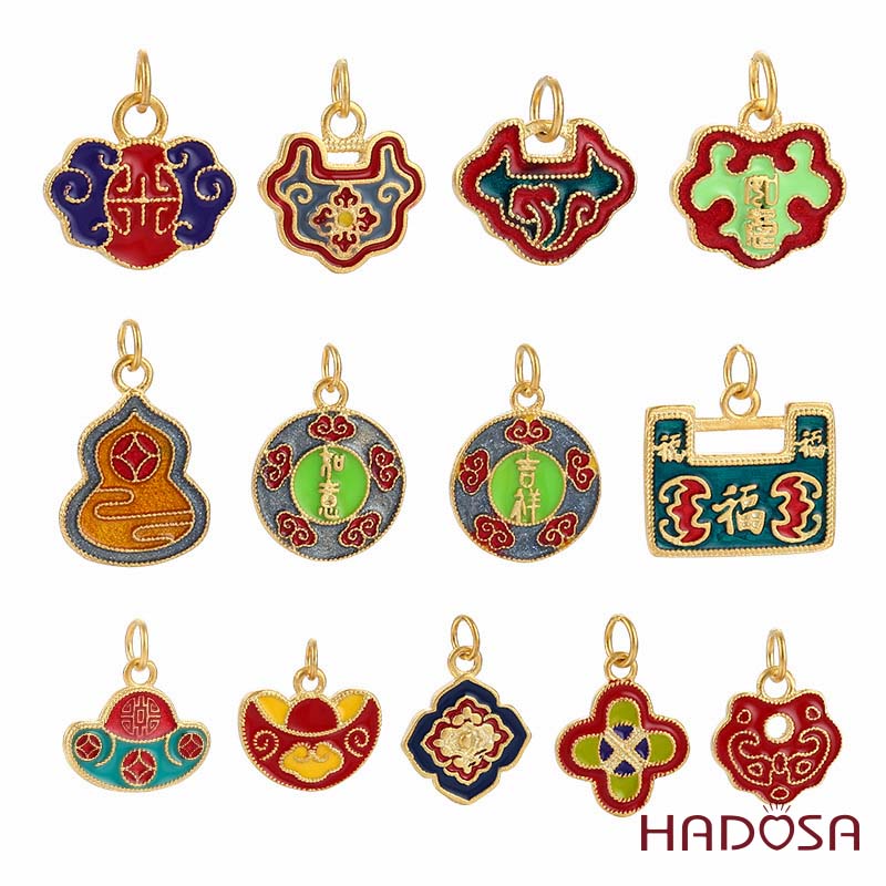 Mặt treo bạc mạ vàng đỉnh vàng 13mm