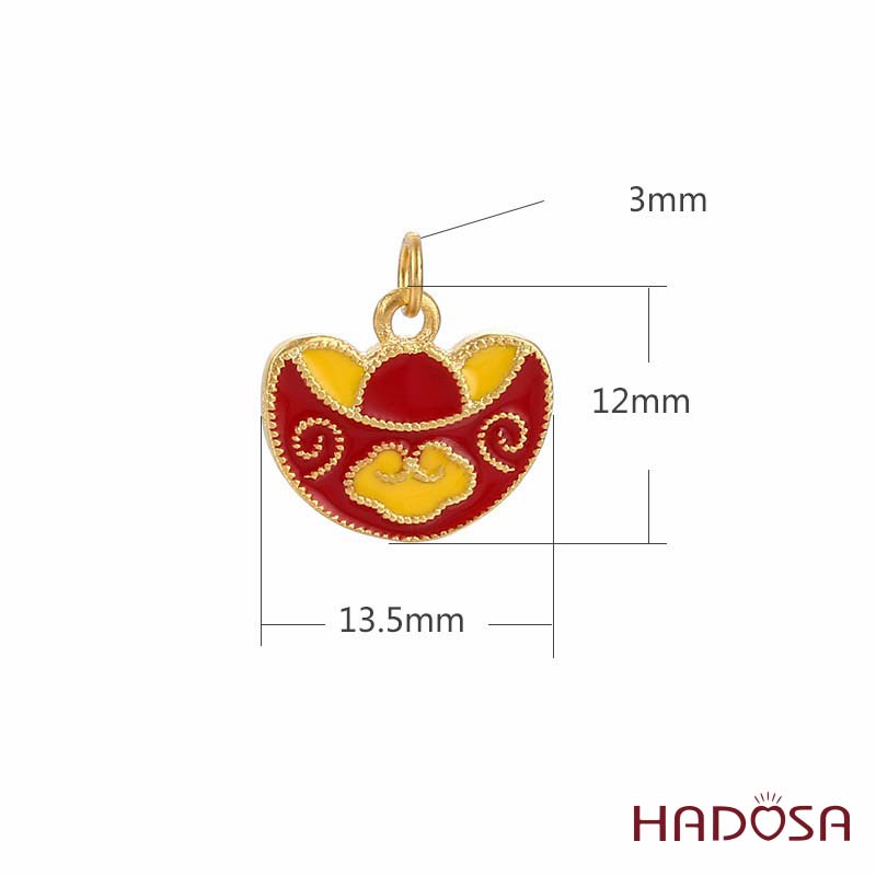 Mặt treo bạc mạ vàng đỉnh vàng 14mm