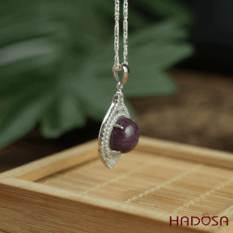 Mặt dây chuyền Ruby Phi tròn 11mm bạc 925