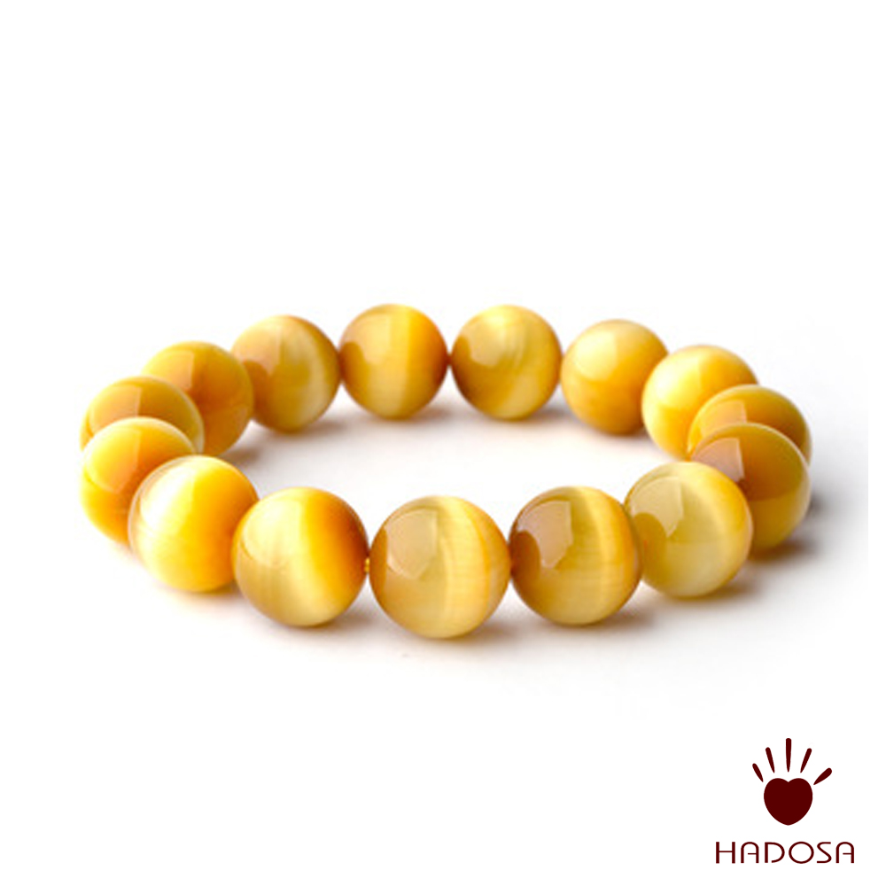 Vòng đá Mắt Hổ vàng 14mm cao cấp chuẩn 5A