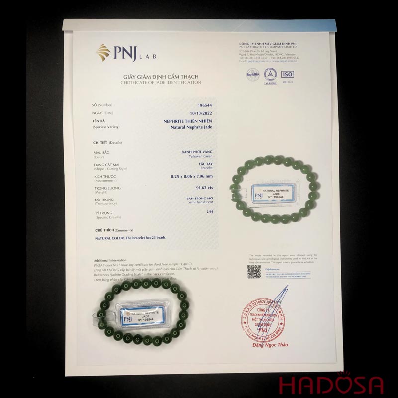 Vòng Ngọc Bích Canada 8mm cao cấp