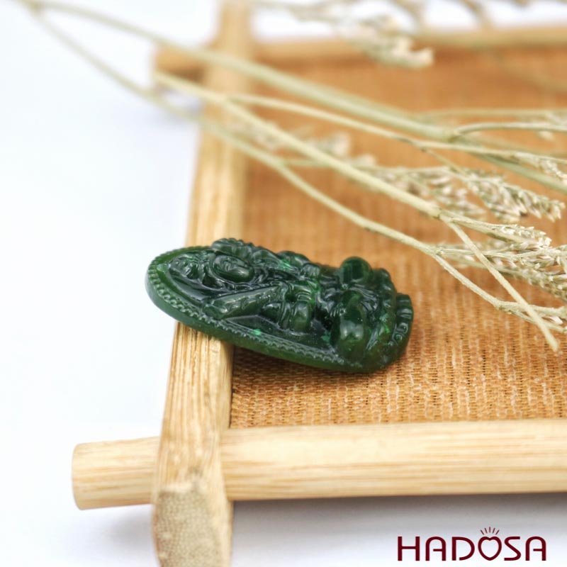 Mặt Ngọc Bích Hư Không Tạng Bồ Tát (Sửu, Dần) 40x30mm