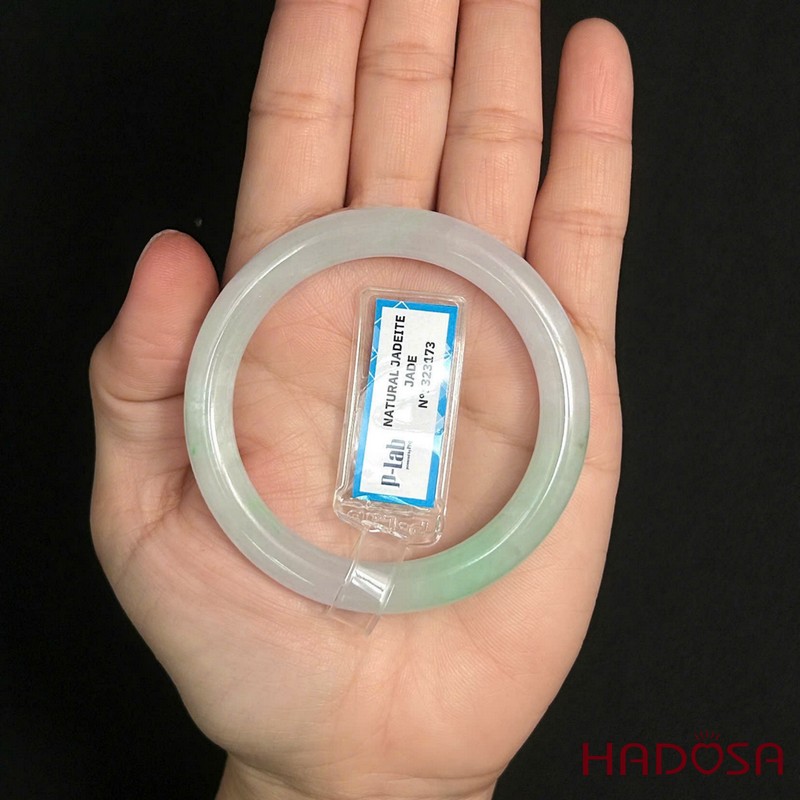 Vòng kiềng Cẩm thạch bản đũa băng chủng phớt lục sắc ni 50 | HADOSA