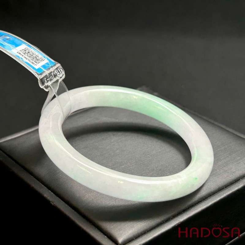 Vòng kiềng Cẩm thạch bản đũa băng chủng phớt lục sắc ni 50 | HADOSA