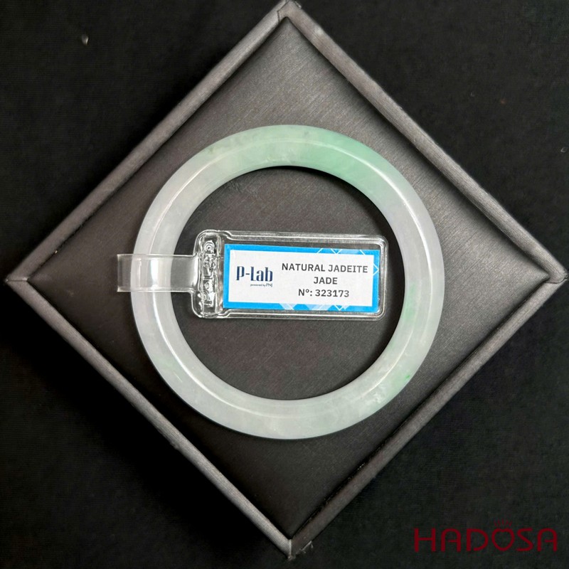 Vòng kiềng Cẩm thạch bản đũa băng chủng phớt lục sắc ni 50 | HADOSA