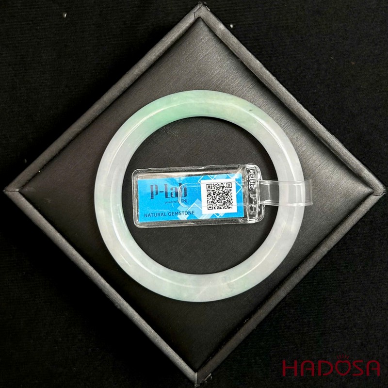 Vòng kiềng Cẩm thạch bản đũa băng chủng phớt lục sắc ni 50 | HADOSA