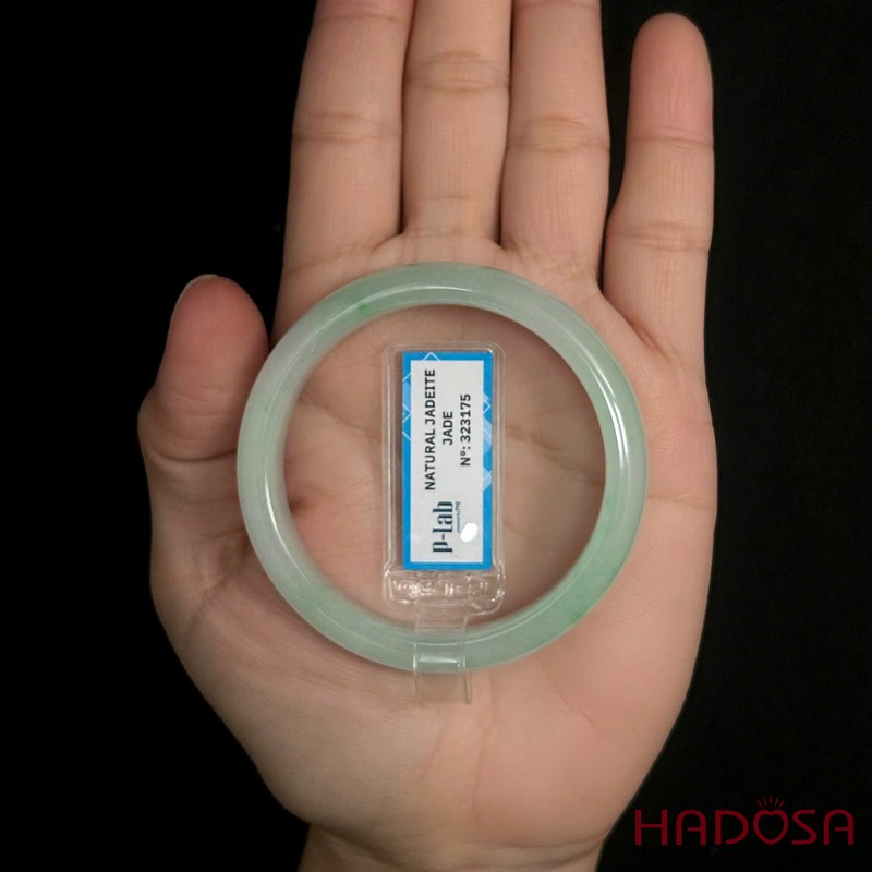 Vòng kiềng Cẩm thạch bản hẹ xanh trong ni 49 | HADOSA