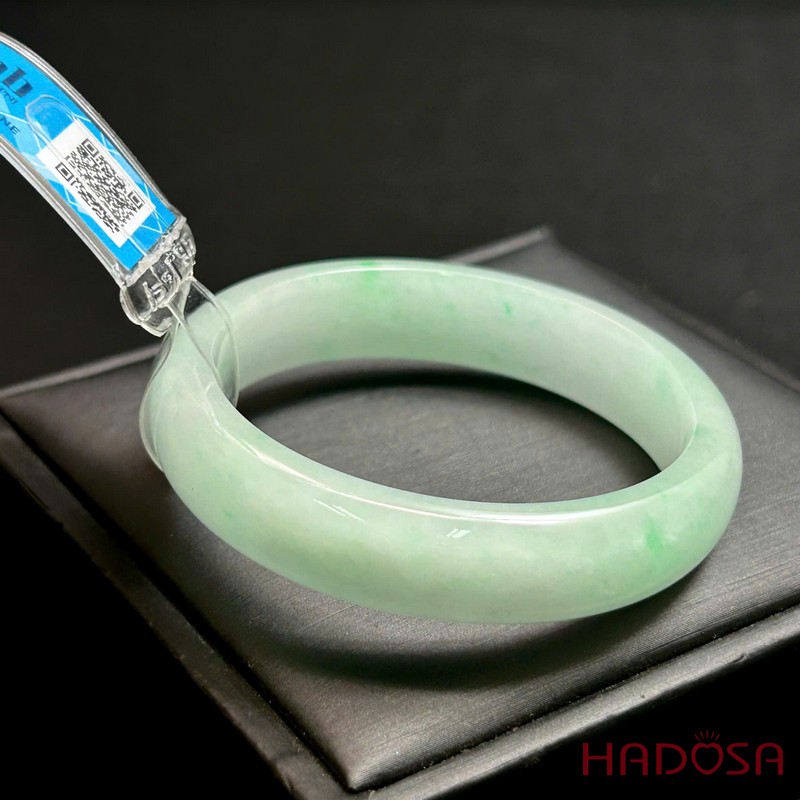 Vòng kiềng Cẩm thạch bản hẹ xanh trong ni 49 | HADOSA
