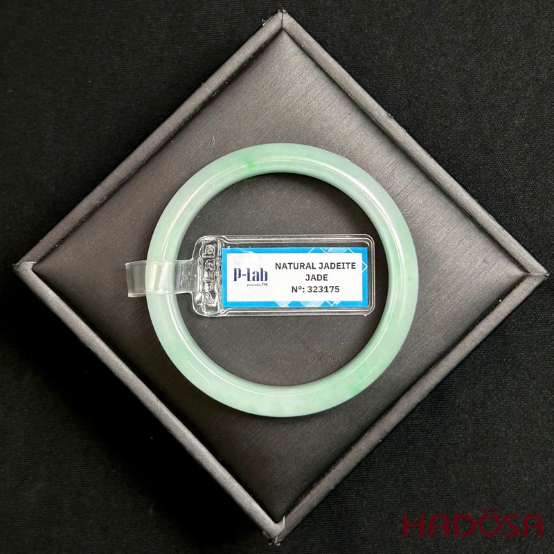 Vòng kiềng Cẩm thạch bản hẹ xanh trong ni 49 | HADOSA