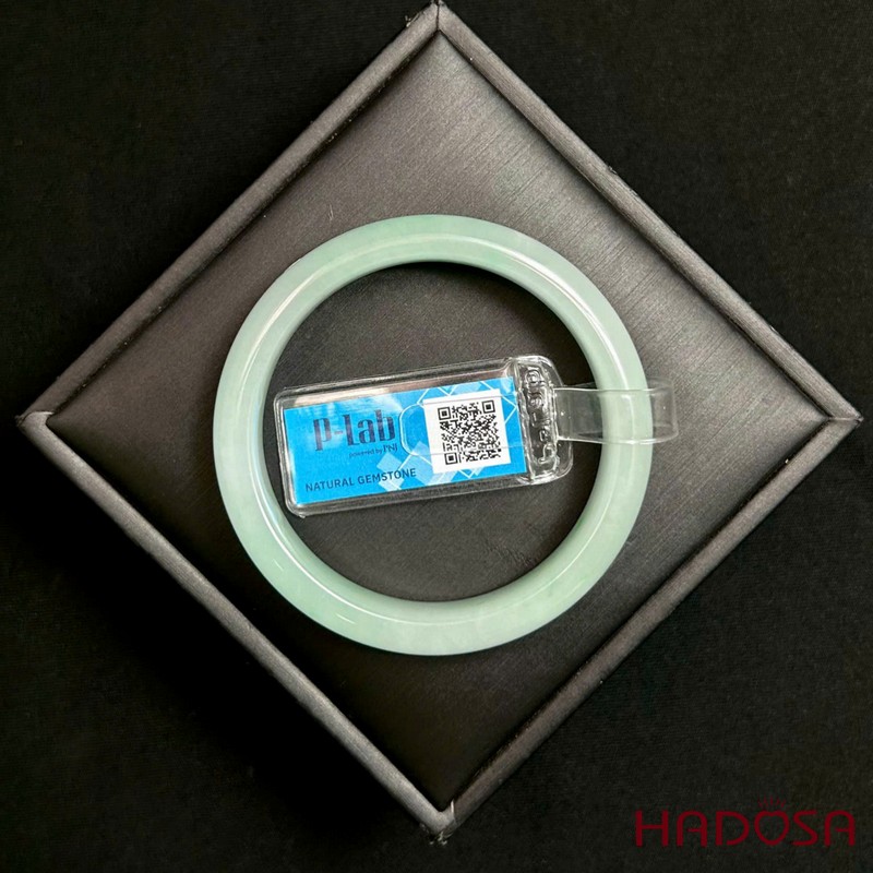 Vòng kiềng Cẩm thạch bản hẹ xanh trong ni 49 | HADOSA