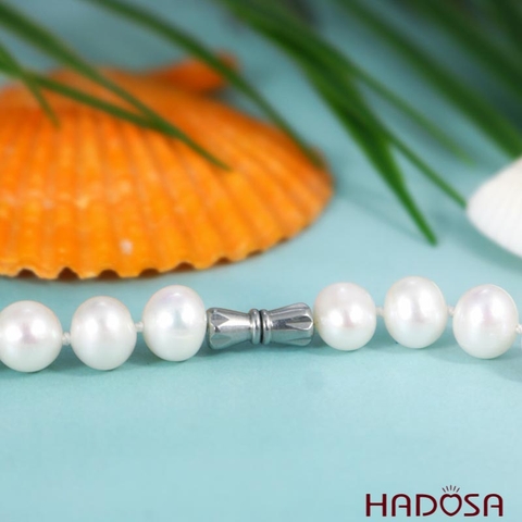 Vòng cổ Ngọc trai trắng 8mm 4A