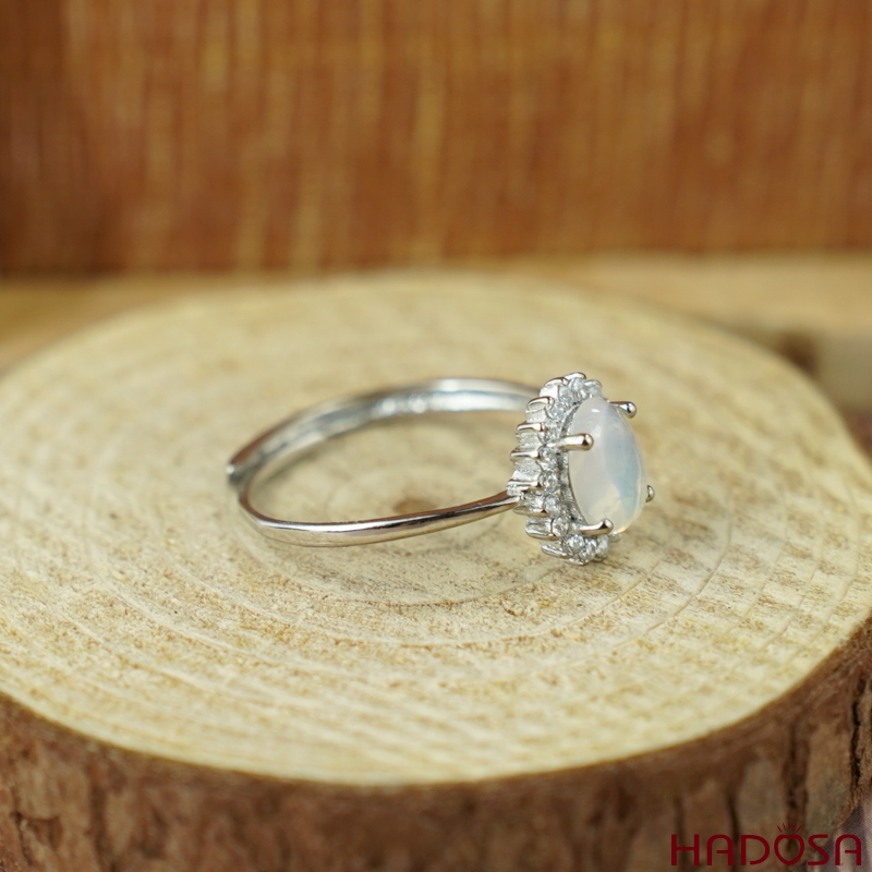 Nhẫn Opal 6*8mm bạc 925
