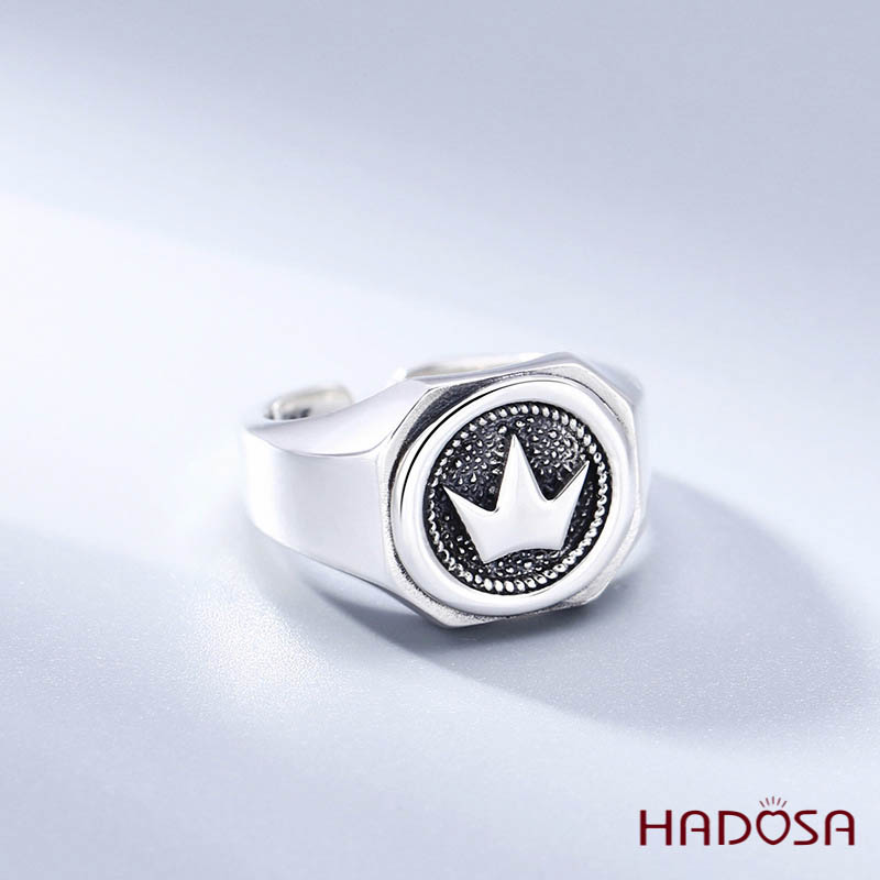 Nhẫn bạc đẹp nam Vương Miện