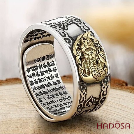 Nhẫn bạc nam Quan Công
