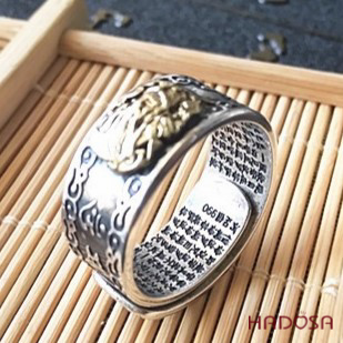 Nhẫn bạc nam Quan Công