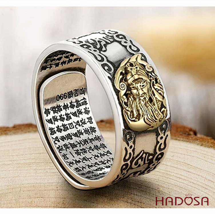 Nhẫn bạc nam Quan Công