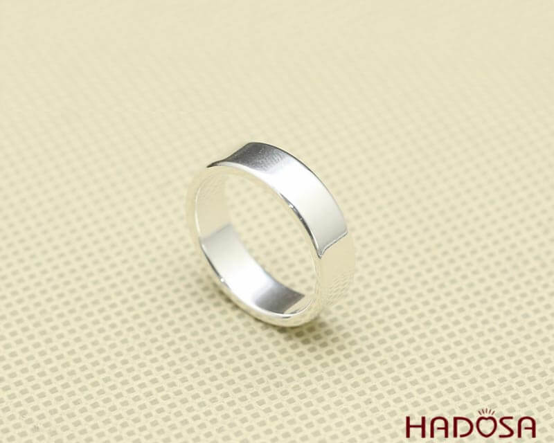 Nhẫn trơn bạc nam