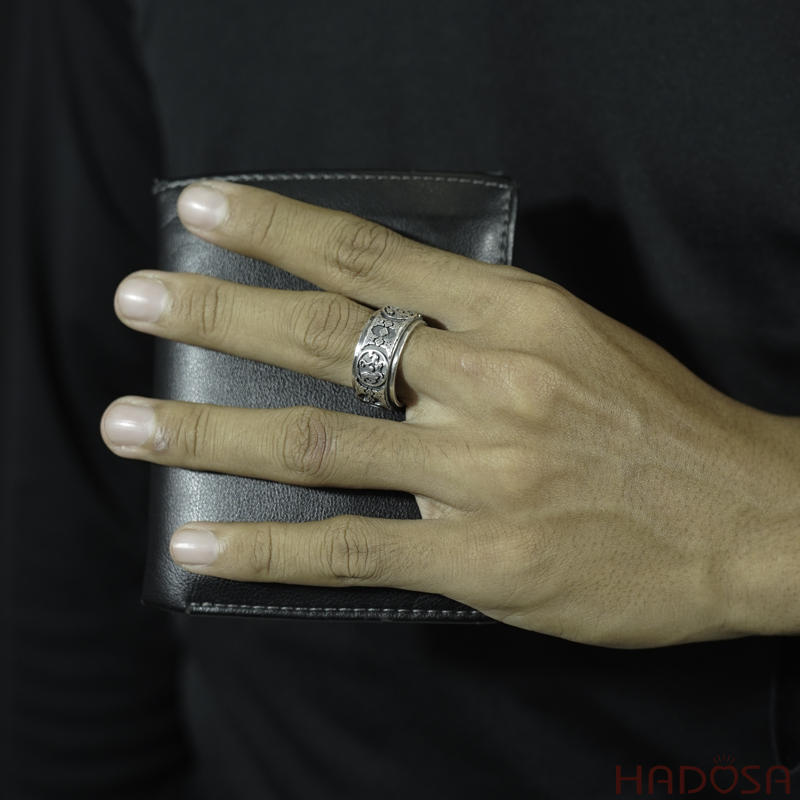 Nhẫn bạc nam tứ linh bạc Thái cao cấp