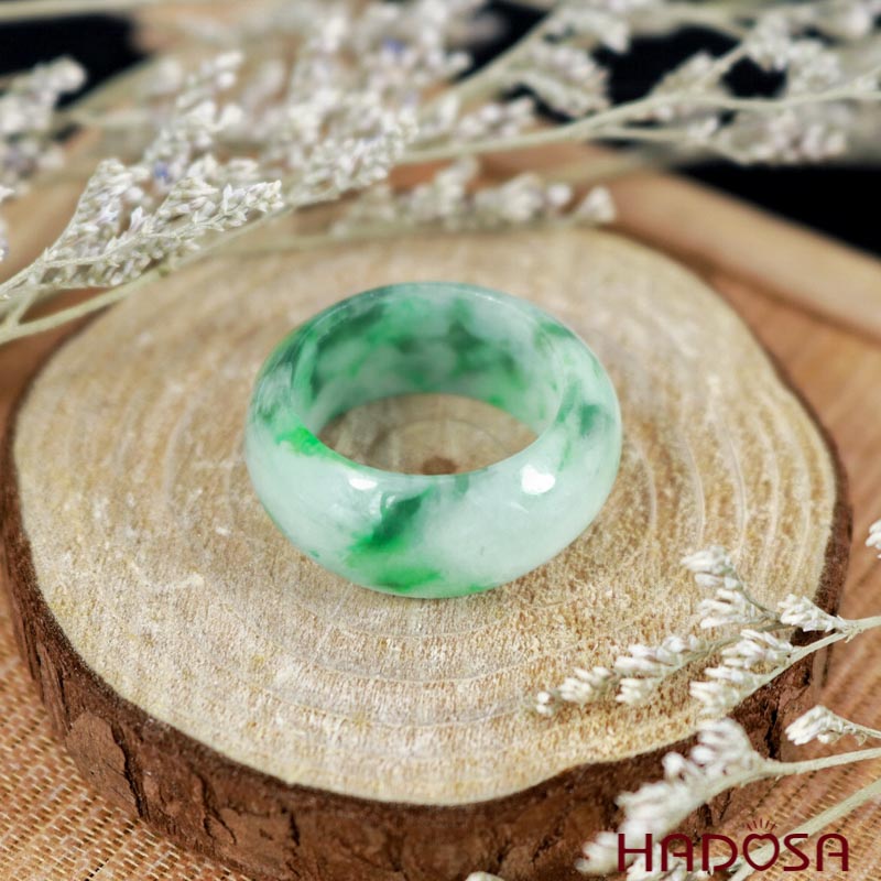 Nhẫn Cẩm Thạch xanh lý size 17
