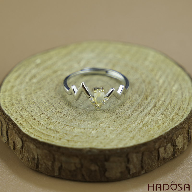 Nhẫn đá Mặt trăng 4mm cao cấp