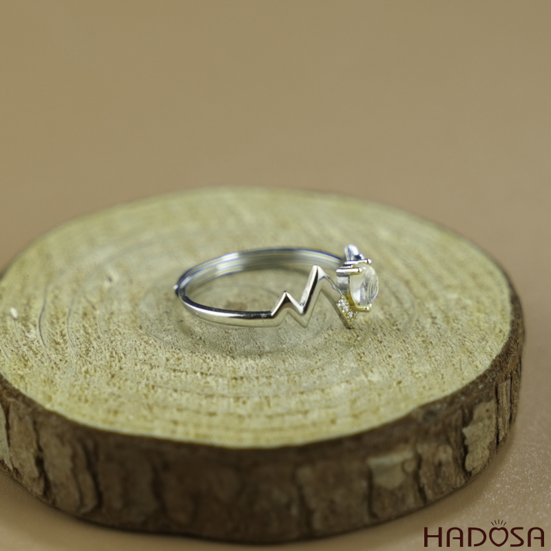 Nhẫn đá Mặt trăng 4mm cao cấp