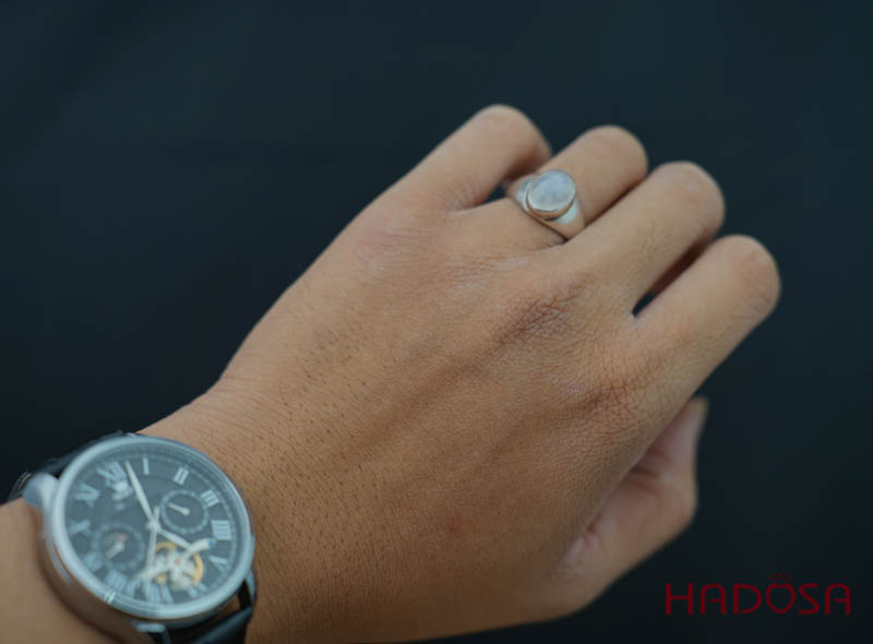 Nhẫn đá Mặt trăng cao cấp bạc 925