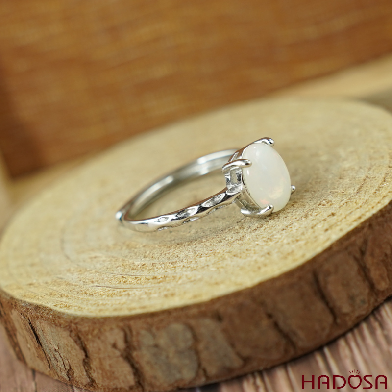 Nhẫn Opal 7*9mm bạc 925