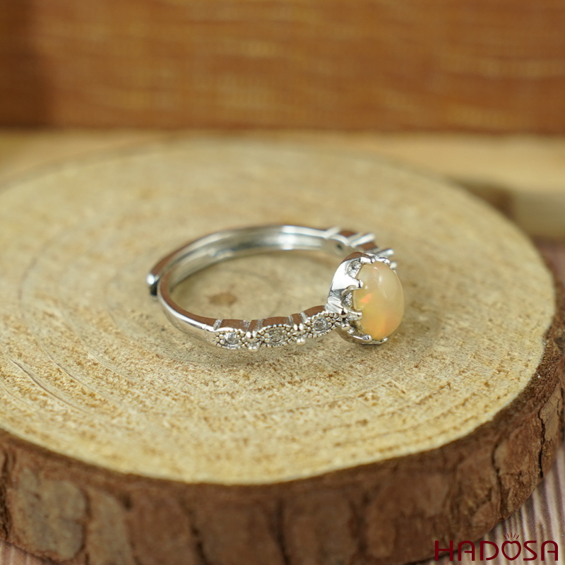 Nhẫn Opal 5*7mm bạc 925