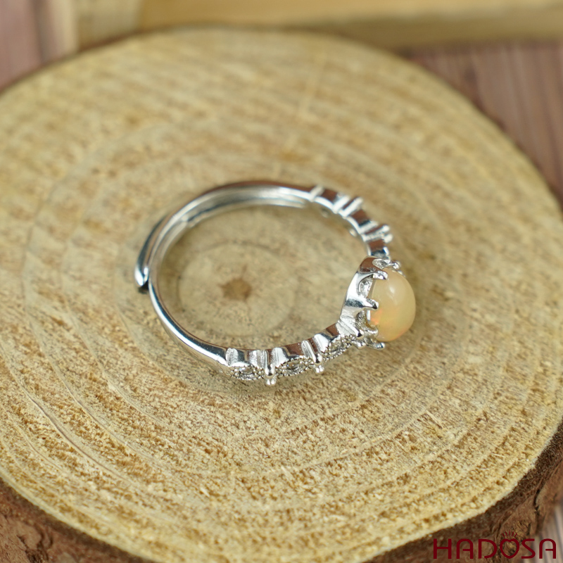 Nhẫn Opal 5*7mm bạc 925