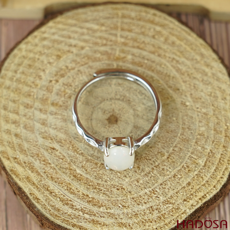 Nhẫn Opal 7*9mm bạc 925