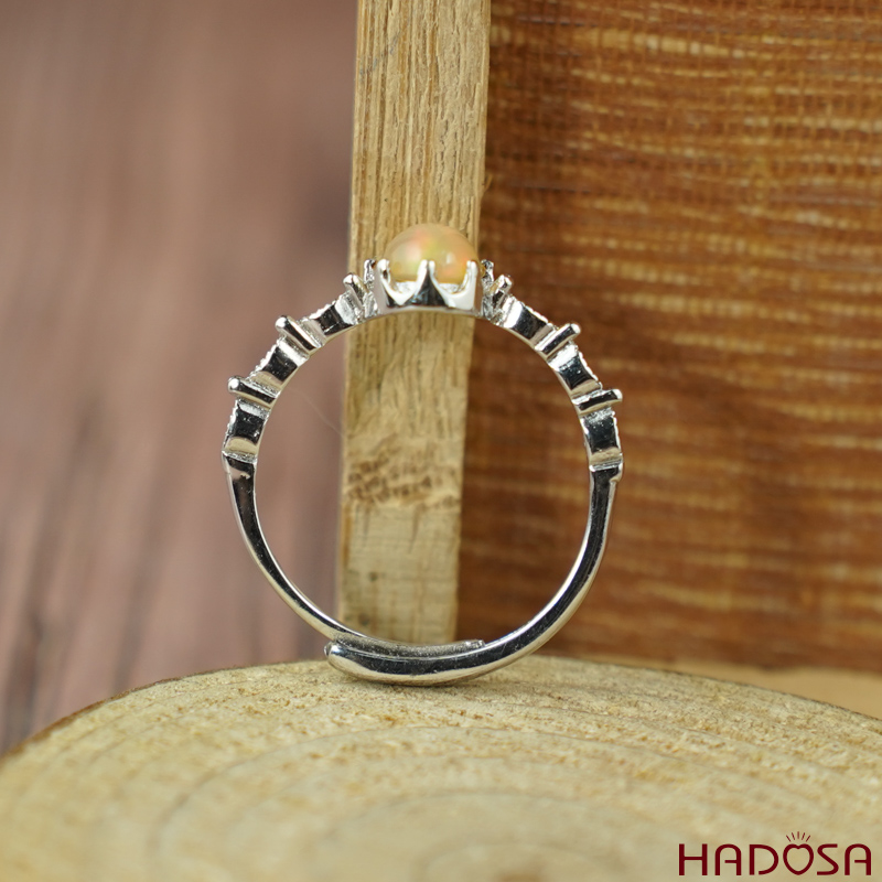 Nhẫn Opal 5*7mm bạc 925