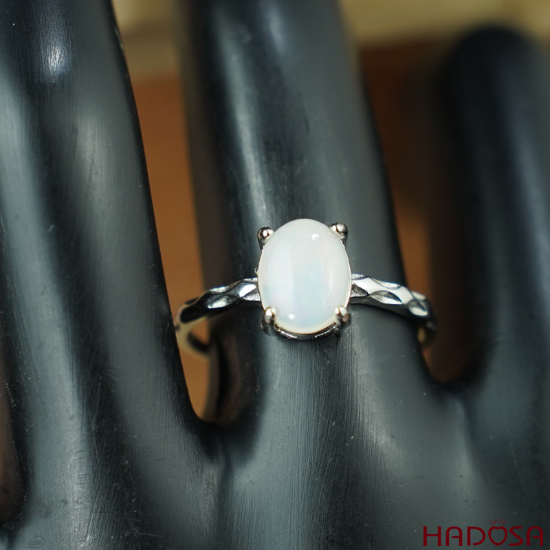 Nhẫn Opal 7*9mm bạc 925