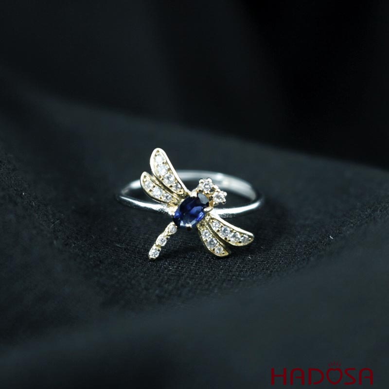 Nhẫn Sapphire 3*5mm bạc 925