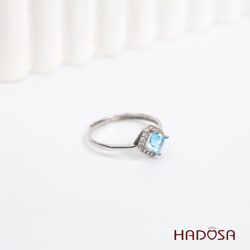 Nhẫn đá Topaz 5mm bạc 925