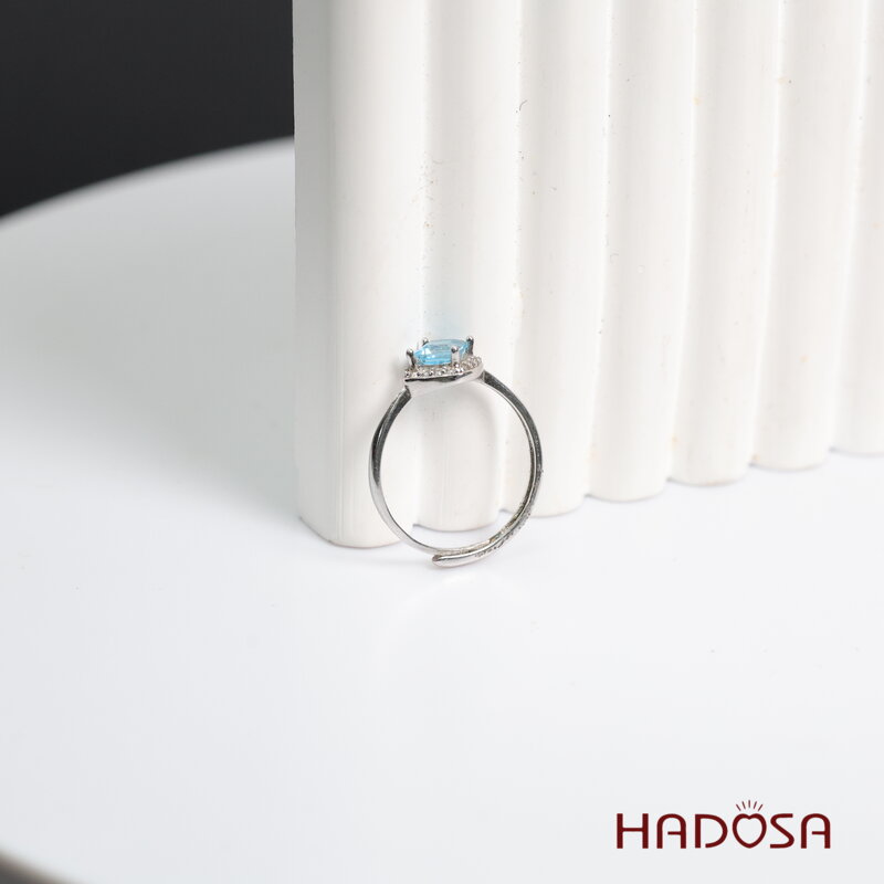 Nhẫn đá Topaz 5mm bạc 925