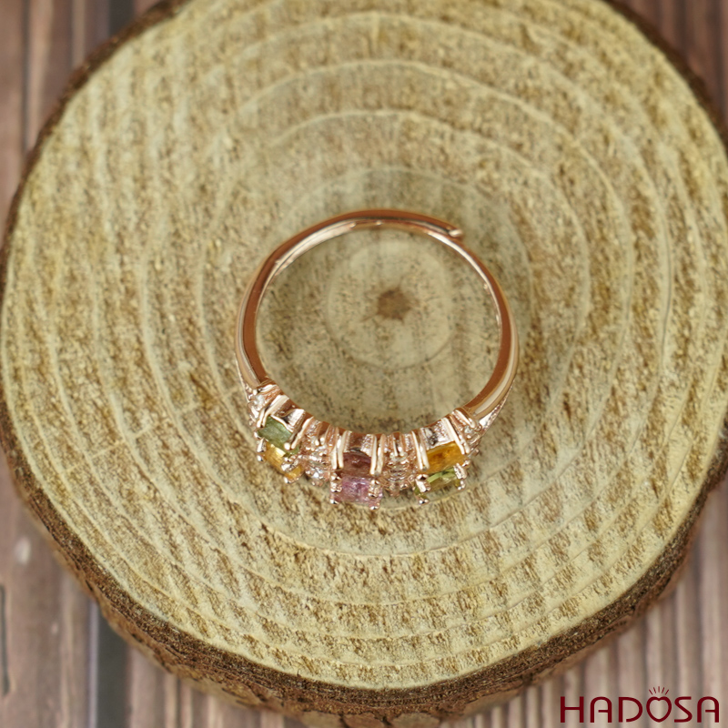 Nhẫn nữ đá tourmaline 3*4mm bạc 925