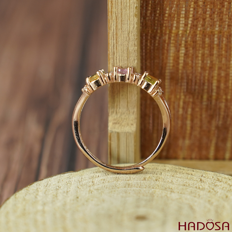 Nhẫn nữ đá tourmaline 3*4mm bạc 925