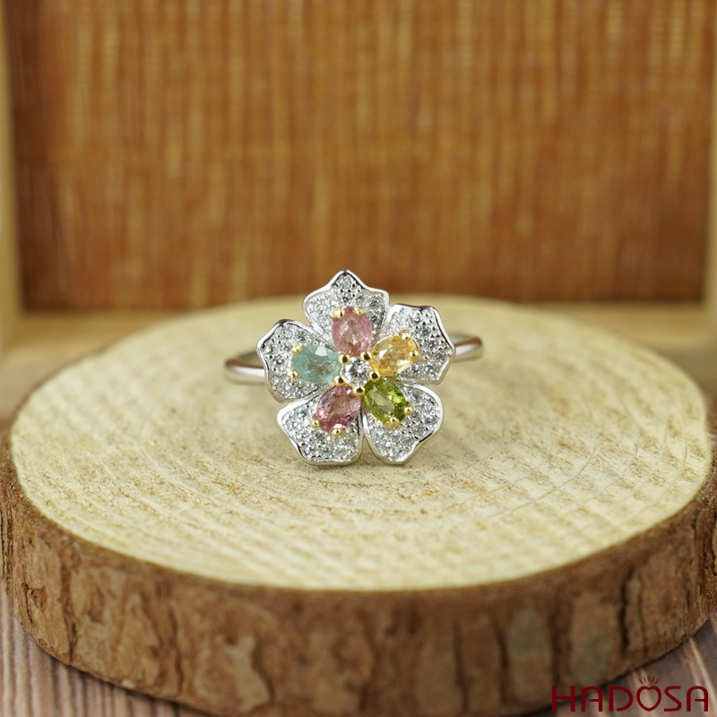 Nhẫn nữ Tourmaline 3*4mm