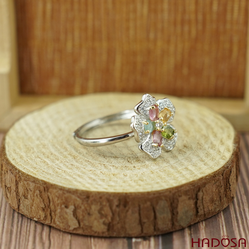 Nhẫn nữ Tourmaline 3*4mm