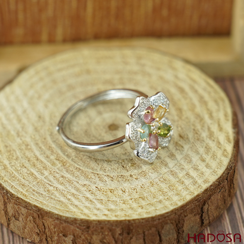 Nhẫn nữ Tourmaline 3*4mm