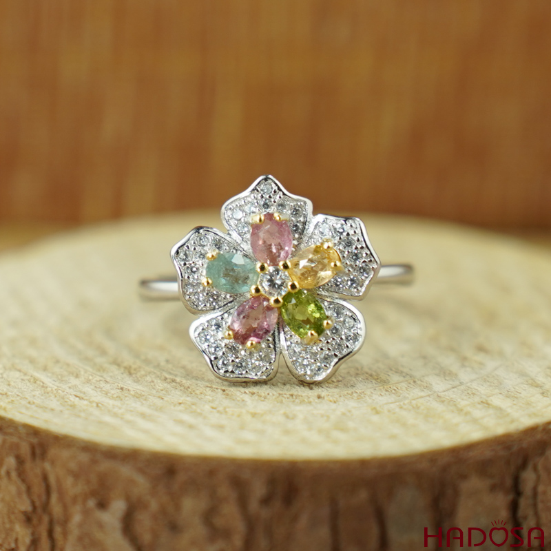 Nhẫn nữ Tourmaline 3*4mm